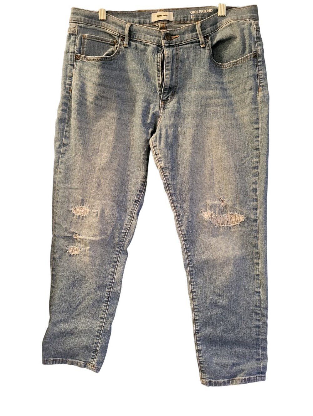 Sonoma Girlfriend Crop Jeans Blue sz 14